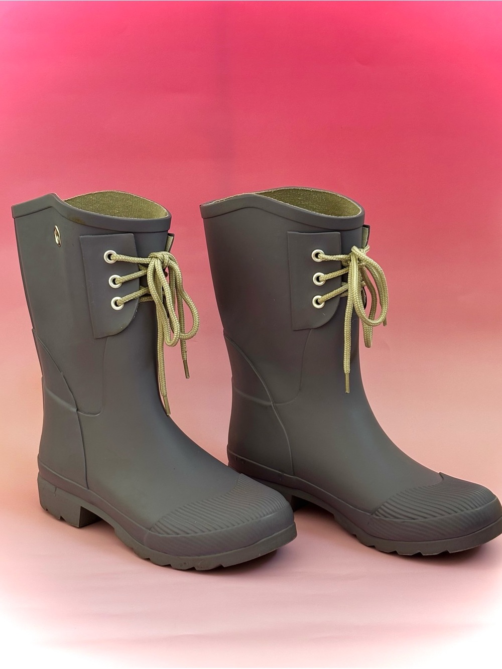 Nomad pale lilac Lace-Up Rain Boots